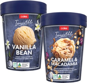 Coles-Irresistible-Ice-Cream-Tub-1-Litre on sale