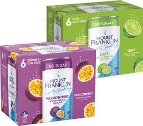 Mt+Franklin+Lightly+Sparkling+Water+6x250mL