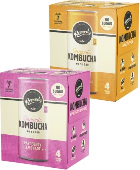Remedy-Kombucha-4x250mL on sale