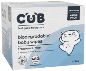 CUB+Fragrance+Free+Baby+Wipes+480+Pack
