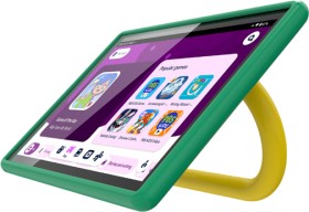NEW+AIWA+10.1+Tablet+Blue+%2B+Green+Case+with+Yellow+Holder