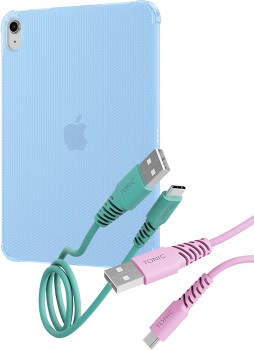 Tonic-Frosted-Case-for-iPad-A16-11-109-10th-Gen-Blue-or-USB-A-to-USB-C-Twin-Pack-Cable-1m-MintLilac on sale