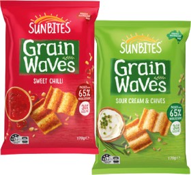 Sunbites+Grain+Waves+Wholegrain+Chips+170g%2C+Twisties+Minis+Cheese+115g+or+Doritos+Minis+Cheese+Supreme+120g+Selected+Varieties