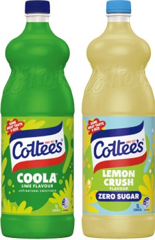 Cottee%26rsquo%3Bs+Cordial+1+Litre+Selected+Varieties