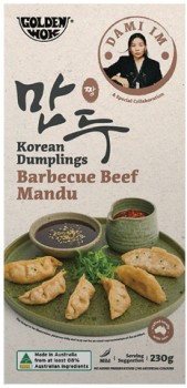 NEW-Golden-Wok-Korean-Dumplings-Barbecue-Beef-Mandu-230g on sale