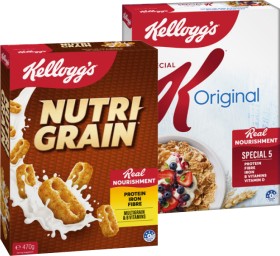 Kellogg%26rsquo%3Bs+Cereal+Nutri%E2%80%91Grain+470g%2C+Special+K+Original+500g+or+Crispix+Honey+460g