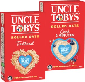 Uncle+Tobys+Traditional+or+Quick+Rolled+Oats+500g
