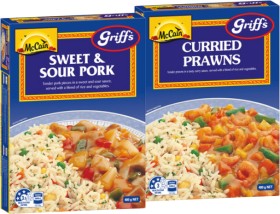 McCain+Griff%26rsquo%3Bs+Curried+Prawns+or+Sweet+%26amp%3B+Sour+Pork+with+Rice+Frozen+Meal+400g