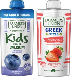 Farmers+Union+Greek+Style+Yogurt+or+Kids+Yogurt+No+Added+Sugar+130g+Selected+Varieties