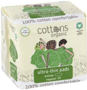 Cottons+Organic+Pads+10-14+Pack+Selected+Varieties