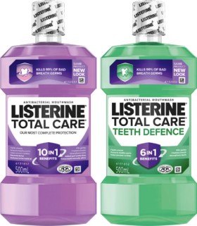 Listerine+Total+Care+Mouthwash+500mL+Selected+Varieties