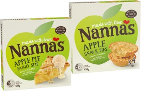 Nanna%26rsquo%3Bs+Fruit+Snack+Pies+450g+or+Family+Size+Apple+Pie+600g+Selected+Varieties