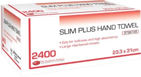 DE+Slim+PLUS+Hand+Towel+2ply+23.3+x+31cm+2400+Sheets