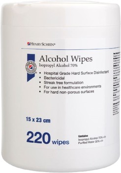 Buy-2-5-off-Henry-Schein-Alcohol-Wipes-Hospital-Grade-IPA-70-vv-220-Detergent-Tub-of-220-Wipes on sale