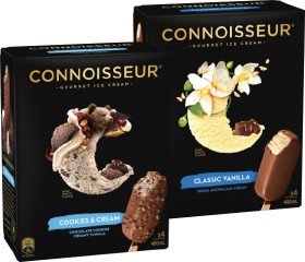 Connoisseur+Gourmet+Ice+Cream+4+Pack+or+Mini+6+Pack+Selected+Varieties