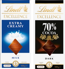 Lindt-Excellence-Chocolate-Block-80100g-Selected-Varieties on sale