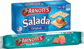 Arnotts-Salada-Crackers-250g-Tina-Wafer-200g-or-Tic-Toc-Biscuits-250g-Selected-Varieties on sale