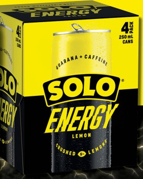 NEW-Solo-Energy-Drink-4x250mL-Selected-Varieties on sale