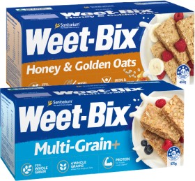 Sanitarium-Weet-Bix-Multi-Grain-575g-or-Honey-Oats-450g on sale