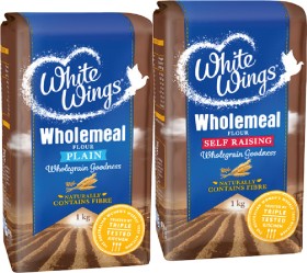 White-Wings-Wholemeal-Plain-or-Self-Raising-Flour-1kg on sale