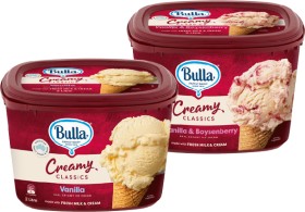 Bulla-Creamy-Classics-Ice-Cream-2-Litre-Selected-Varieties on sale