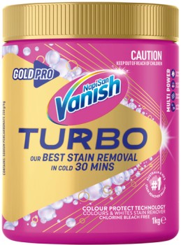 Vanish-NapiSan-Gold-Pro-Turbo-Stain-Remover-Powder-1kg-Selected-Varieties on sale