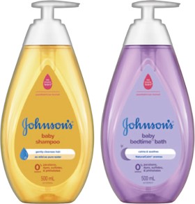 Johnsons-Baby-Bedtime-Bath-Shampoo-or-Baby-Oil-Aloe-Vera-Vitamin-E-500mL-Selected-Varieties on sale