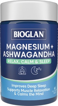 Bioglan+Magnesium+%2B+Ashwagandha+60+Tablets%2A