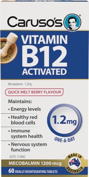Carusos-Vitamin-B12-Activated-12mg-60-Tablets on sale