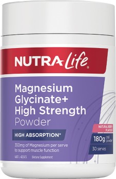 Nutra-Life-Magnesium-Glycinate-High-Strength-Natural-Berry-Powder-180g on sale