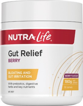 Nutra-Life-Gut-Relief-Berry-Powder-180g on sale