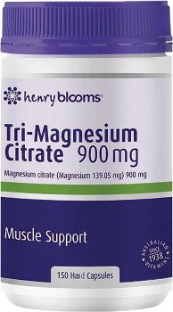 Henry+Blooms+Tri-Magnesium+Citrate+900mg+150+Capsules%2A