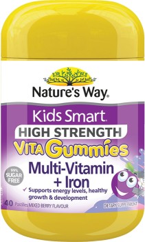 Natures-Way-Kids-Smart-High-Strength-Vita-Gummies-Multi-Vitamin-Iron-40-Pack on sale