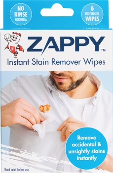 Zappy+Instant+Stain+Remover+Wipes+6+Pack