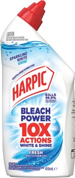 Harpic+White+%26amp%3B+Shine+Bleach+Power+Toilet+Cleaning+Gel+450mL%2A