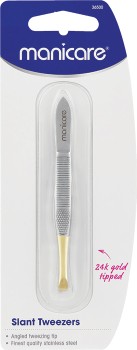 Manicare-Slant-Tweezers-Gold-Tipped on sale
