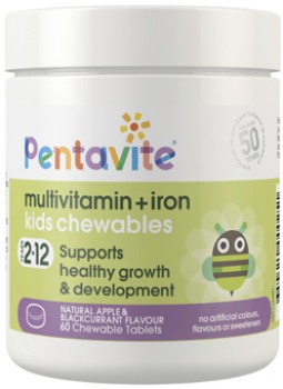 Pentavite-Multivitamin-Iron-60-Chewable-Tablets on sale