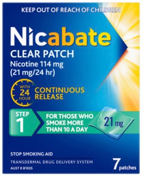 Nicabate+Clear+Patch+Step+1+21mg+7+Patches