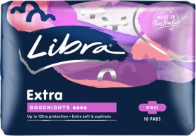 Libra+Extra+Pads+Goodnights+With+Wings+10+Pads