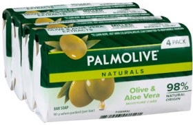 Palmolive-Naturals-Olive-Aloe-Vera-Soap-Bar-4-x-90g on sale