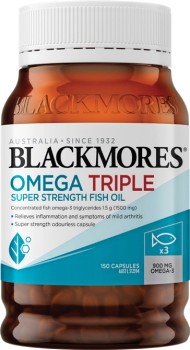 Blackmores+Omega+Triple+Super+Strength+Fish+Oil+150+Capsules