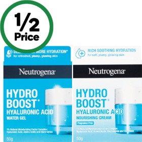Neutrogena+Hydro+Boost+Hyaluronic+Acid+Water+Gel+Face+Moisturiser+or+Nourishing+Cream+Moisturiser+50g