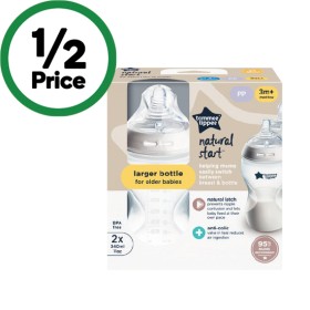 Tommee-Tippee-Natural-Start-Bottles-340ml-Pk-2 on sale