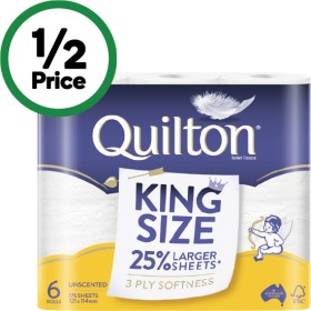 Quilton+King+Size%2C+Coconut+or+Shea+Butter+Toilet+Tissue+Pk+6