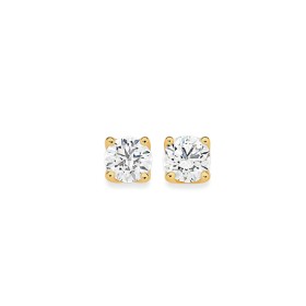 Alora+9ct+Gold+2+Carats+TW+Lab+Grown+Diamond+Solitaire+Stud+Earrings