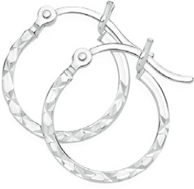 Sterling-Silver-15x15mm-Square-Hoop-Earrings on sale