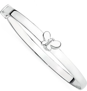 Sterling+Silver+50mm+Butterfly+Expandable+Bangle