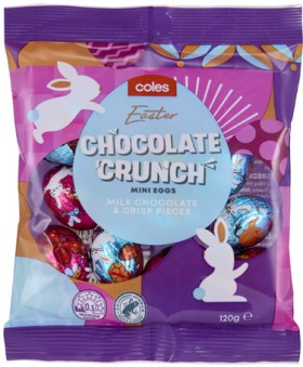Coles+Easter+Milk+Chocolate+Crunch+Mini+Eggs+120g