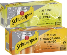 Schweppes-Infused-Sparkling-Water-10x375mL on sale