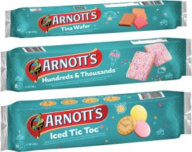 Arnotts-Tina-Wafer-Hundreds-Thousands-or-Iced-Tic-Toc-Biscuits-200g-250g on sale